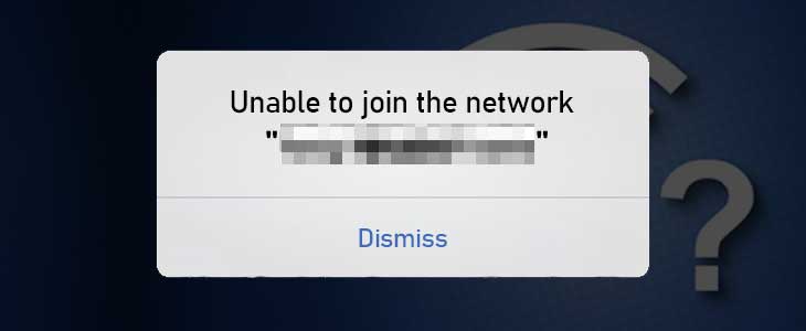unable to join the network