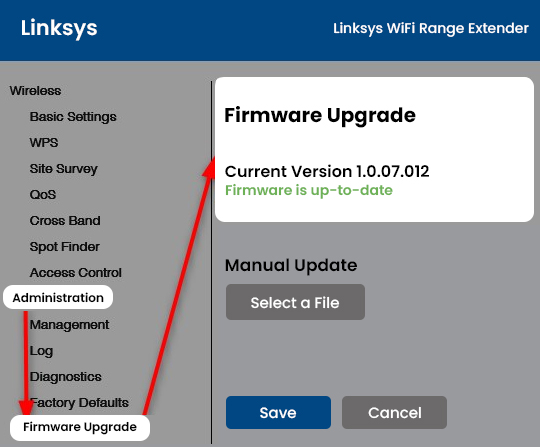 linksys firmware update
